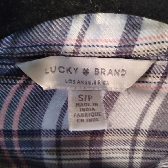 Lucky Brand Plaid Button Front Shirt Size Small - Picture 2 of 11